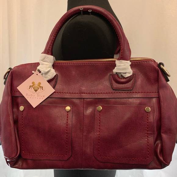 Ruby Blue Couture Amanda Burgundy Bag - Picture 1 of 4